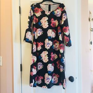 • Bright Floral Midi Dress •